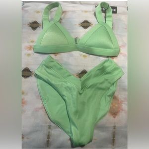 ONEONE Swimwear green suit size XS never worn